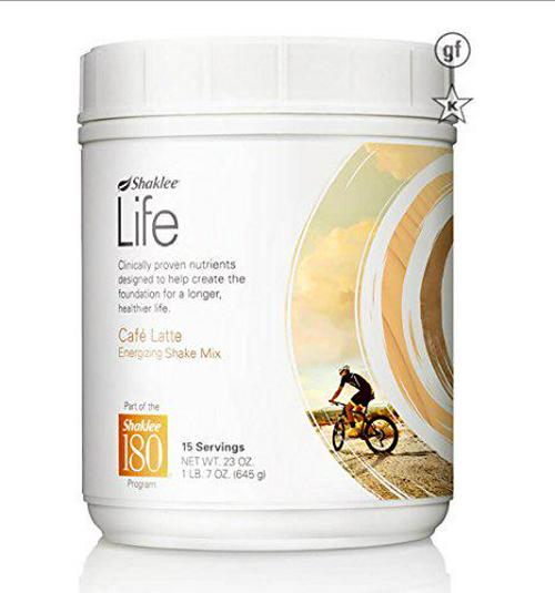 Shaklee Life Energizing Shake delicious non-GMO protein shake with pre- and probiotics Coffee flavor -Cafe Latte 23oz