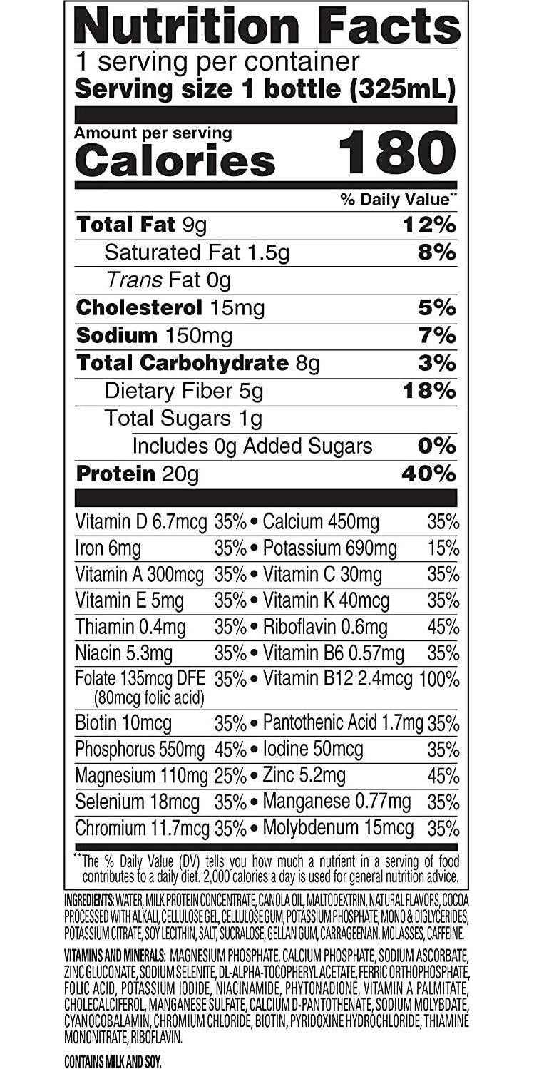 SlimFast Advanced Nutrition Cafe Mocha Cappuccino Meal Replacement 20g of Protein 11oz 3 packs of 4 Ready to Drinks