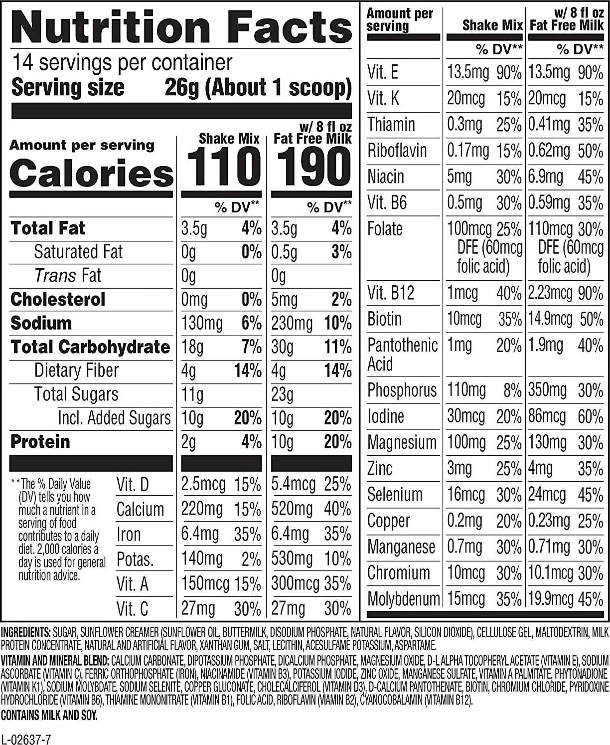 SlimFast Meal Replacement Powder, Original French Vanilla, Weight Loss Shake Mix, 10g of Protein, 14 Servings (Pack of 3)