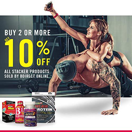 Stacker 2 Not Just Protein Muscle Growth and Regeneration Active Probiotics Whey Protein Powder Double Dutch Chocolate (1lb Bag)