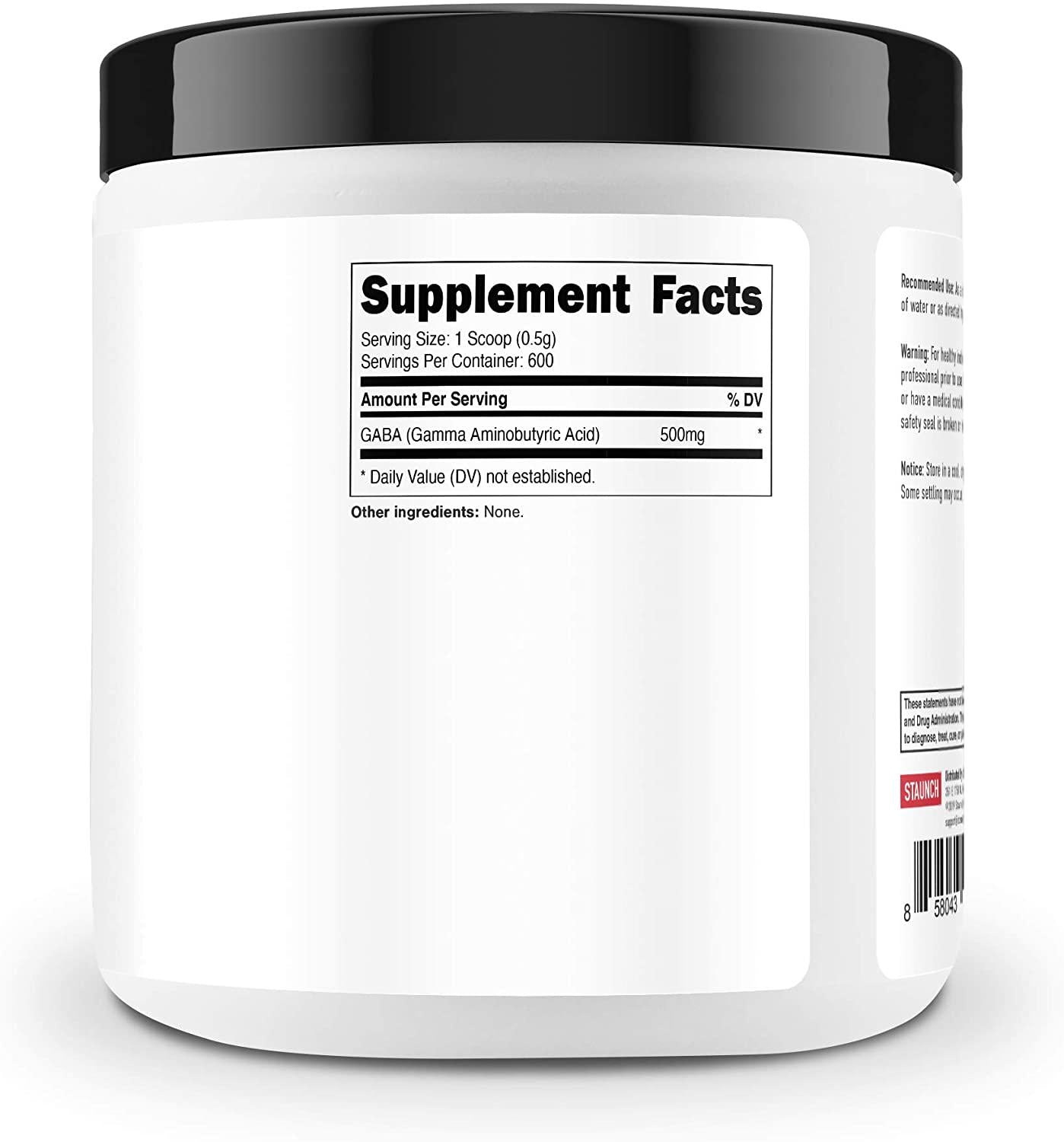 Staunch Labs GABA Powder 300 GMS - Non GMO, Gluten Free