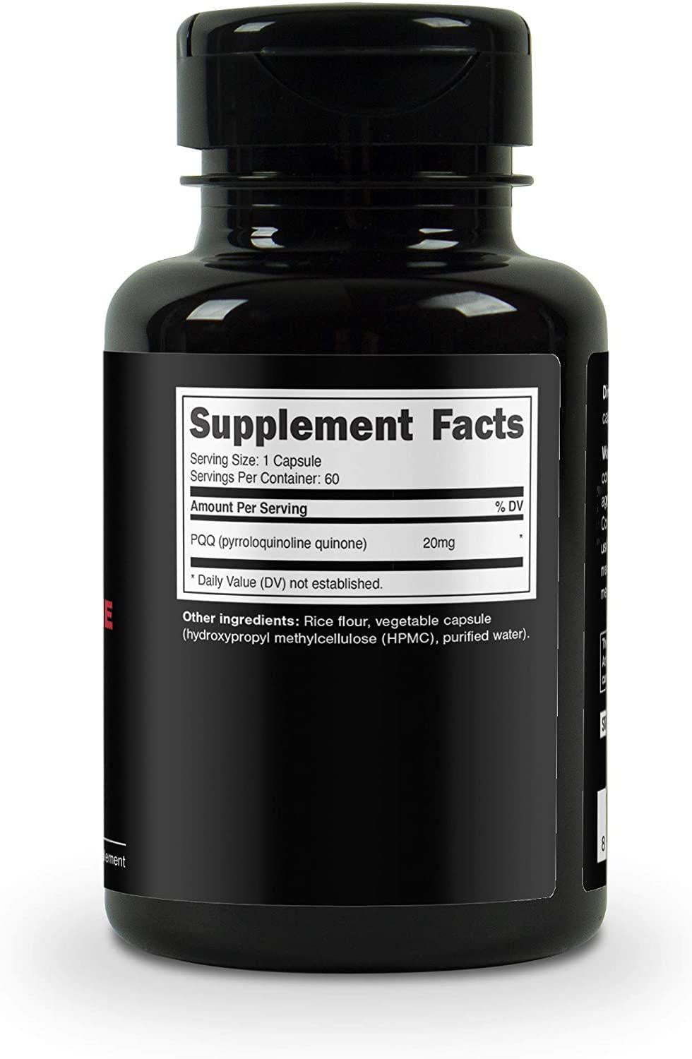 Staunch PQQ Capsules 20mg, 60 Caps - Pyrroloquinoline Quinone Dietary Supplement