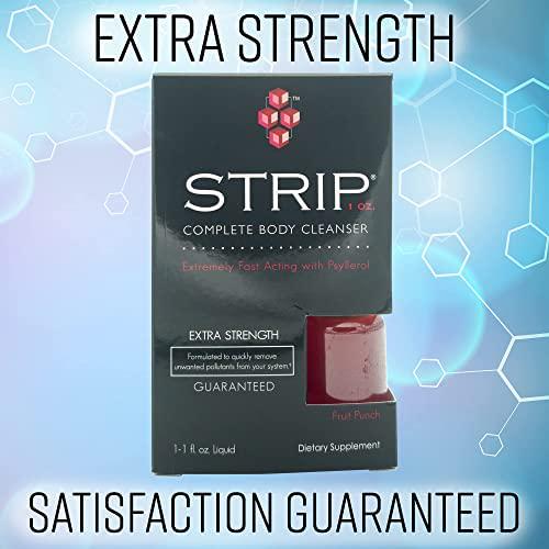 Strip Detox Drink, Extra Strength Cleansing -Potent Deep System Cleanser Fruit Punch Flavor (1 oz)
