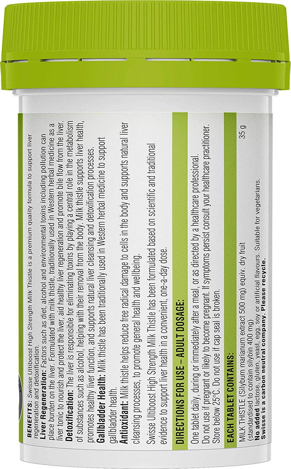 Swisse Ultiboost High Strength Milk Thistle 35000Mg 60 Tablets