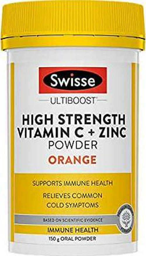 Swisse Vitamin C + Zinc Powder Orange, Yellow, 150 g