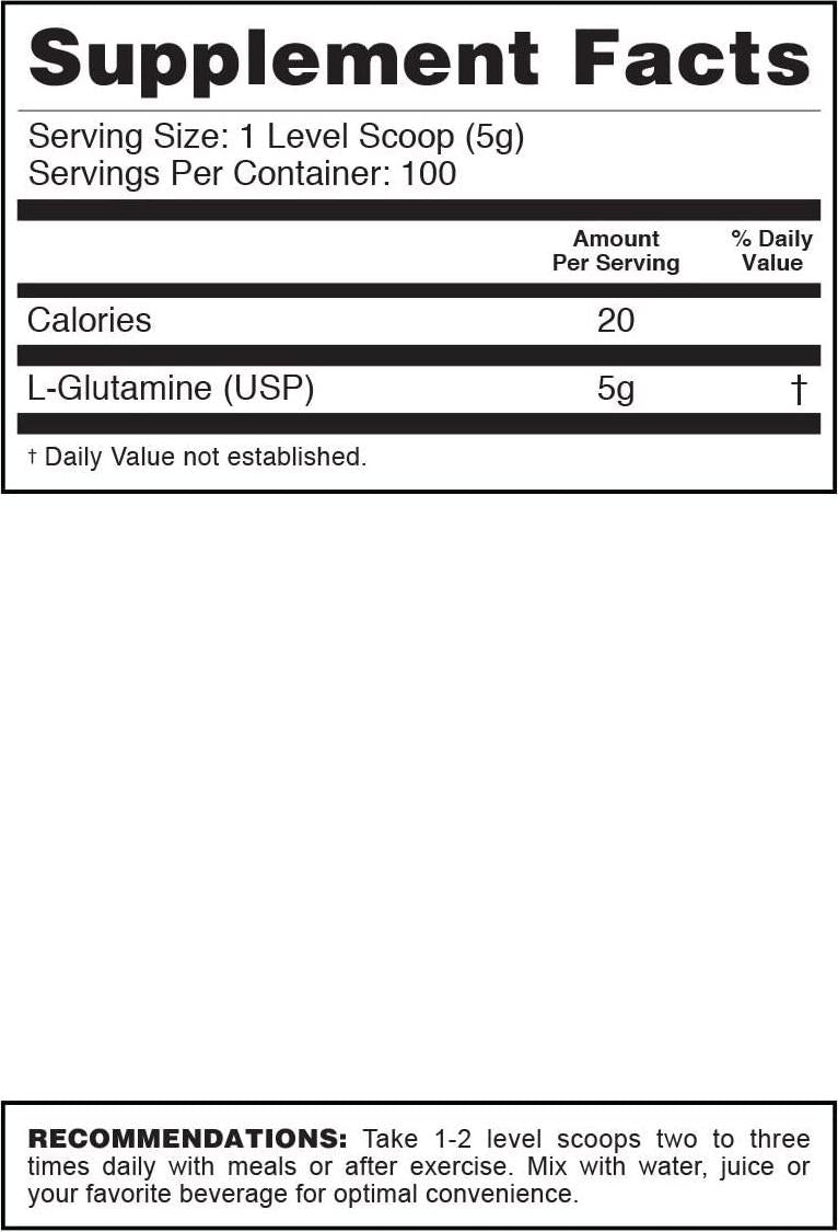 SynTrax Glu FM Ultra-Pure Glutamine, Fermented Micronized , 1.10 lbs (500 g)