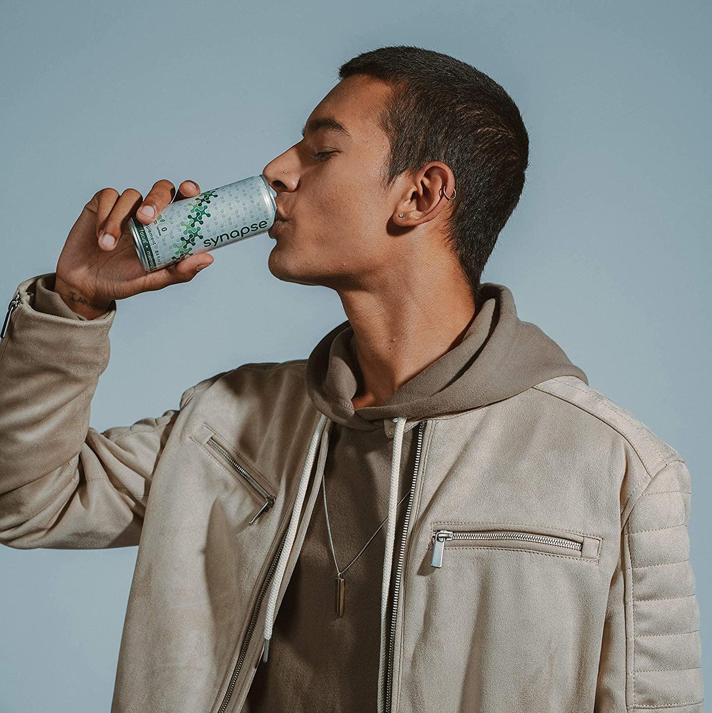 Synapse Natural Nootropic Energy Drink - Caffeine Free, Low Calorie, Plant Based - Focus, Memory, Mental Performance - 12 fl oz (12 Pack)