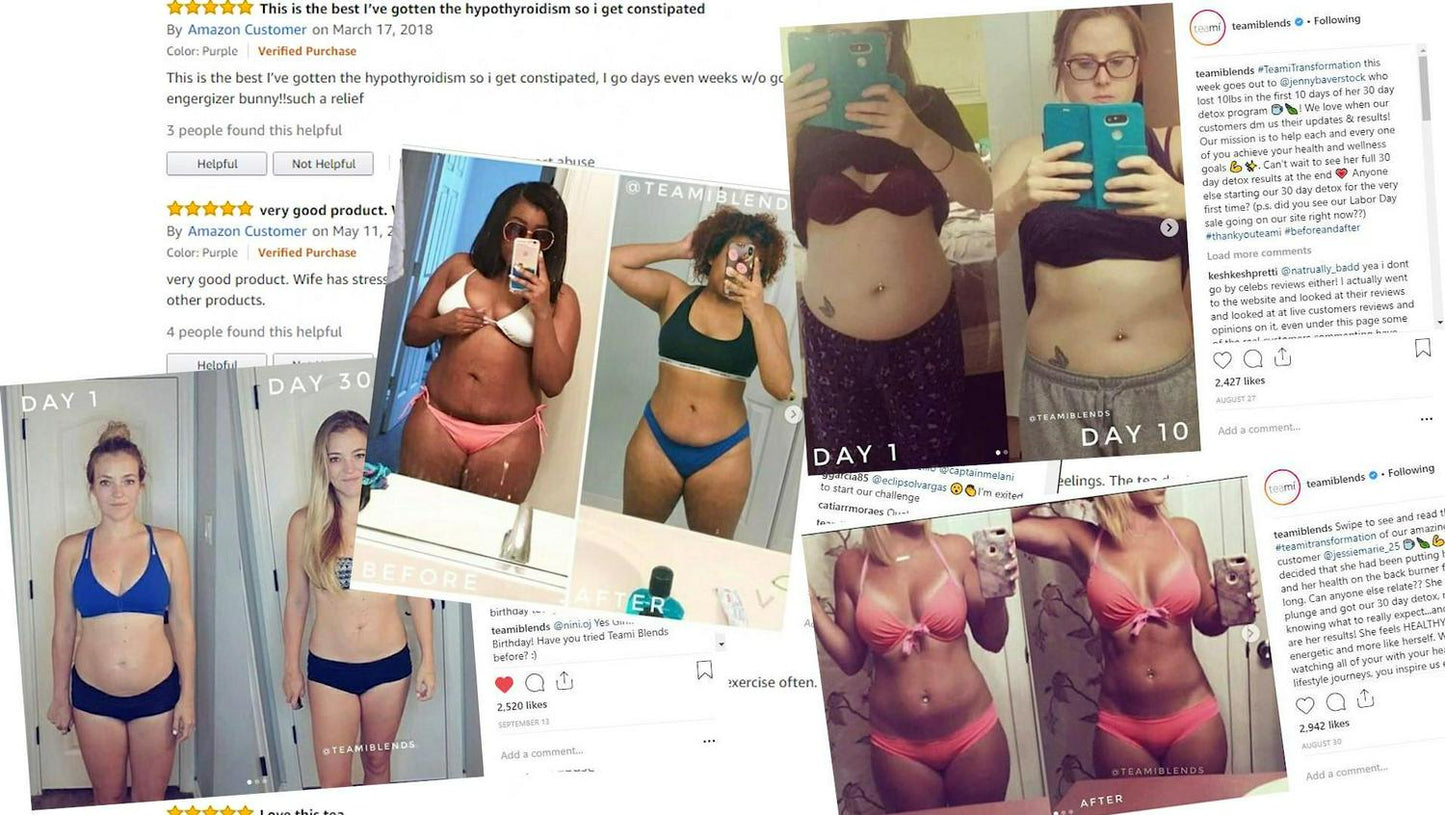 Teami 30-Day Detox Tea Starter Pack: All-Natural Teatox Kit with Teami Skinny and Teami Colon Cleanse Loose Leaf Herbal Teas (w/Blue Infuser)