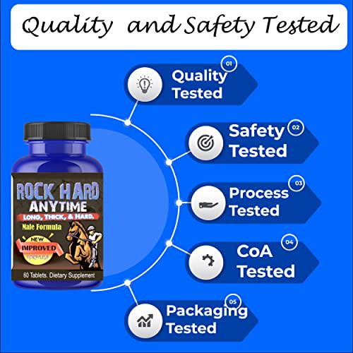 Testosterone Booster for Men Vitamins Natural Energy, Strength and Stamina (1 Bottle) 60 Pills