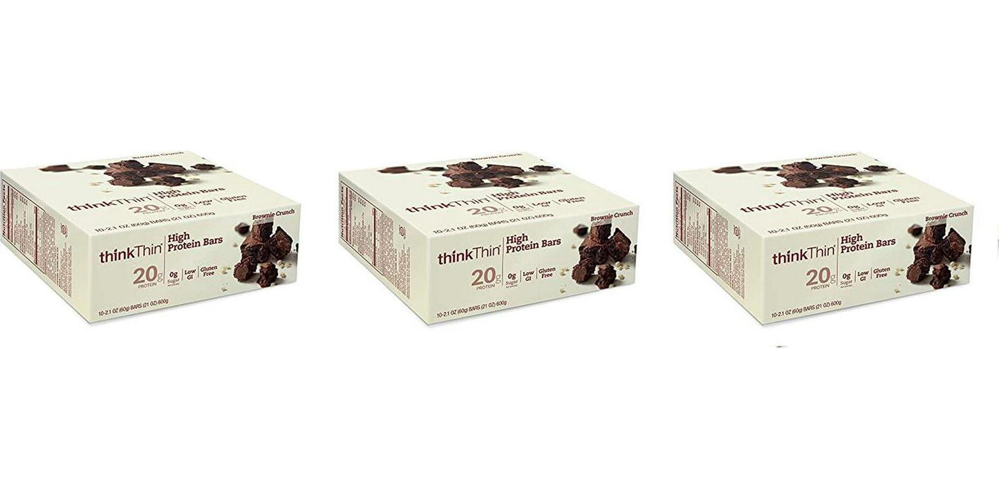 Think Thin 30 Pack (3 X Box of 10)- (Brownie Crunch)
