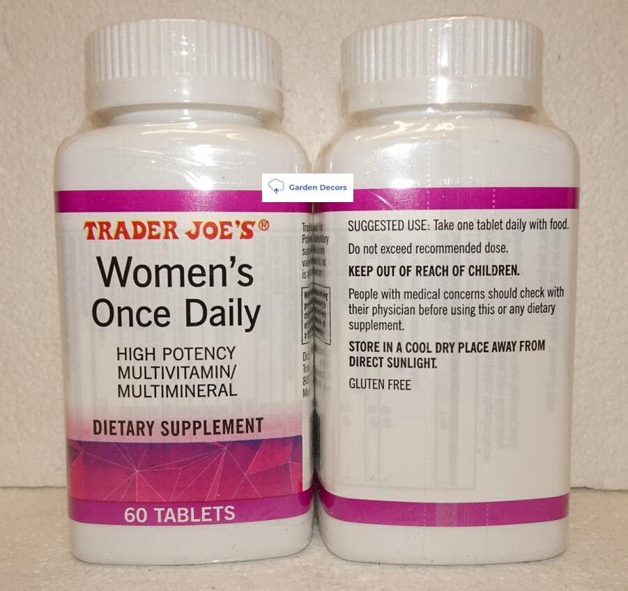 Trader Joe s Women s Once Daily High Potency Multivitamin/Multimineral Dietary Supplement 60 Tablets (Two Bottles)