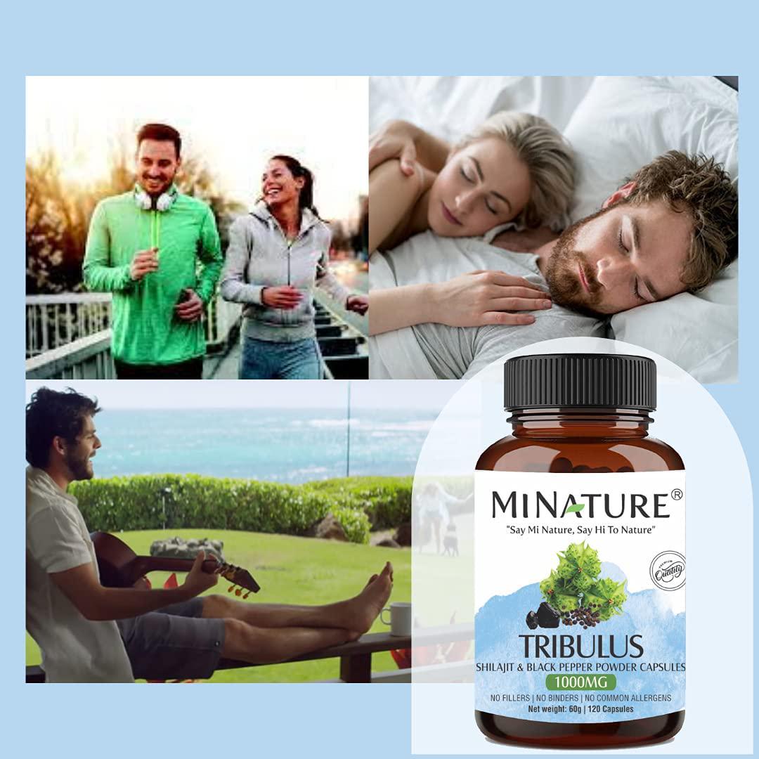 Tribulus Terrestris Capsules, Enhanced with Shilajit| 1000* mg, 120 Vegan Capsules| Testosterone Booster| Stamina Booster | Vegan , Gluten Free