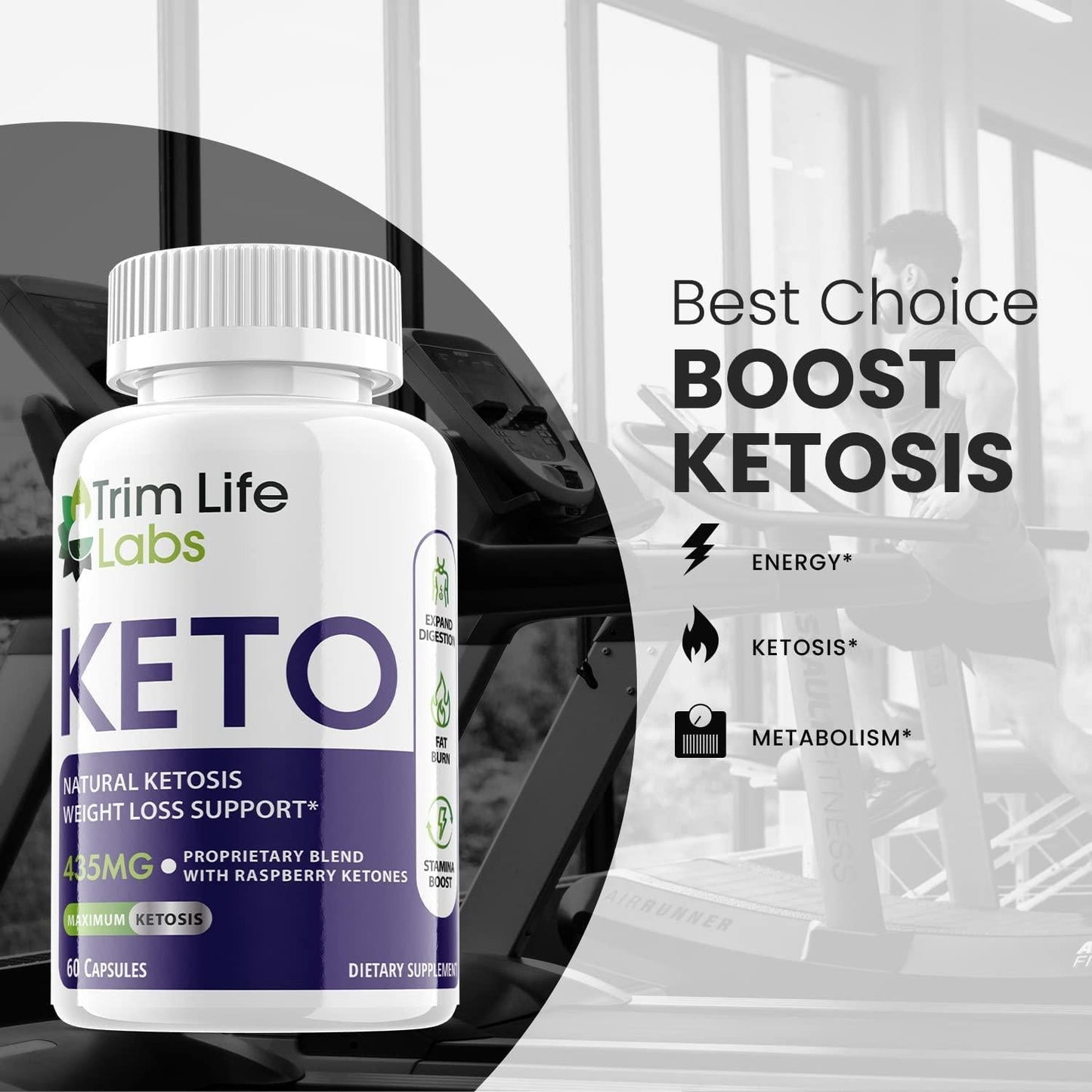 Trim Life Keto BHB Ketosis Supplement Pills (2 Pack)