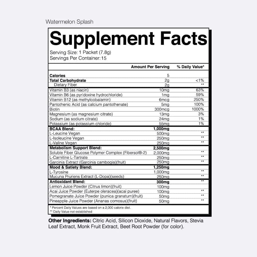 Trulean Everyday Fit Water Enhancer Hydration Electrolyte Blend Watermelon Splash 15 Pack