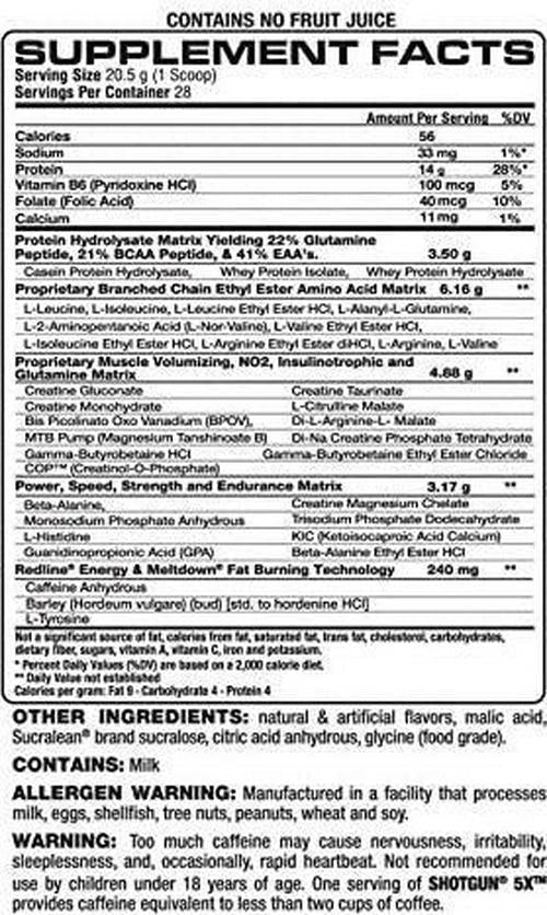 VPX Shotgun 5X Pre Workout Supplement for Men - Preworkout Energy Powder - Mango Bango Flavor- 20 Servings