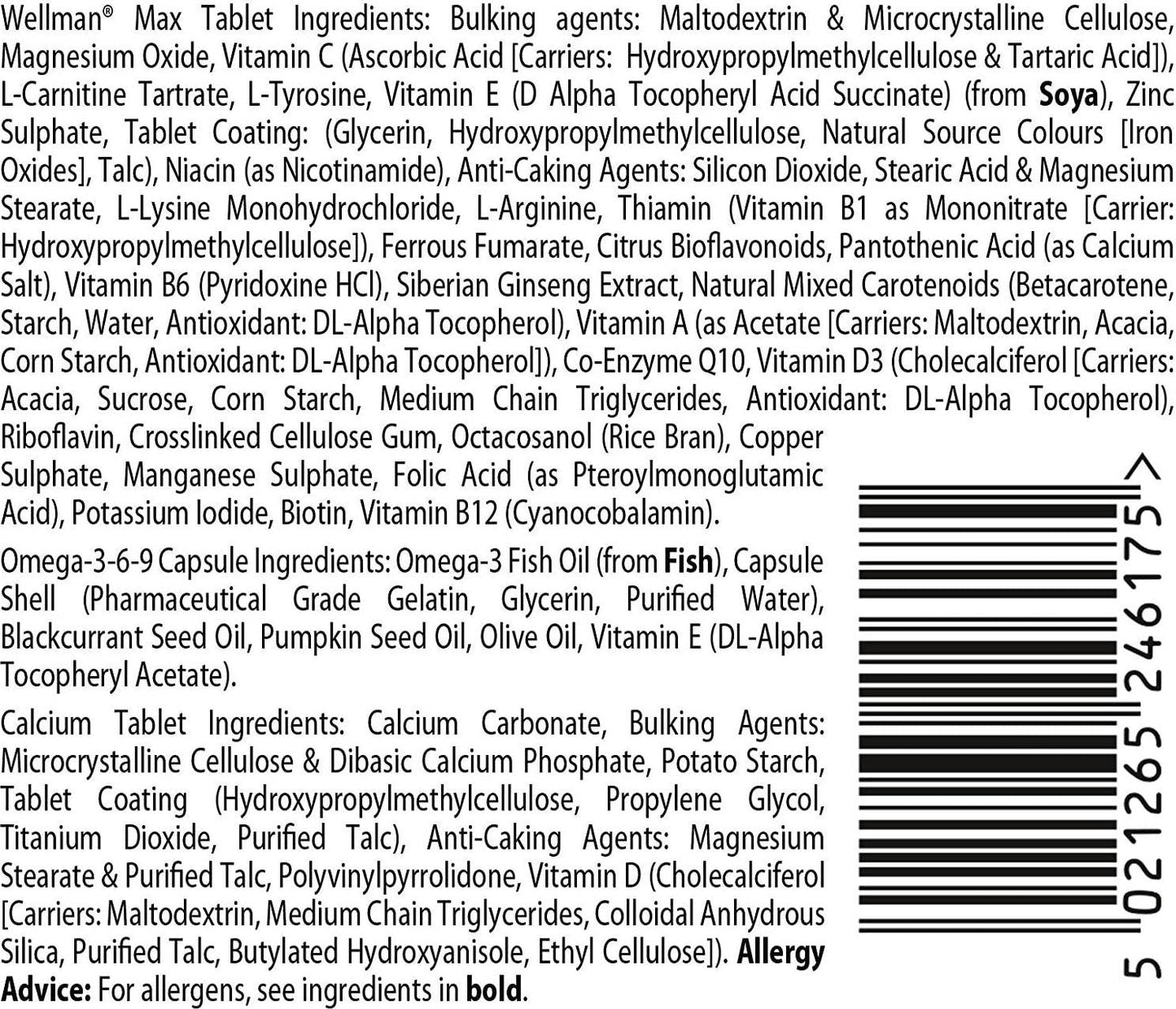 Vitabiotics Wellman Max Capsules - Pack of 84