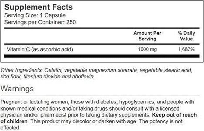 Vitacost Vitamin C - 1000 mg - 250 Capsules