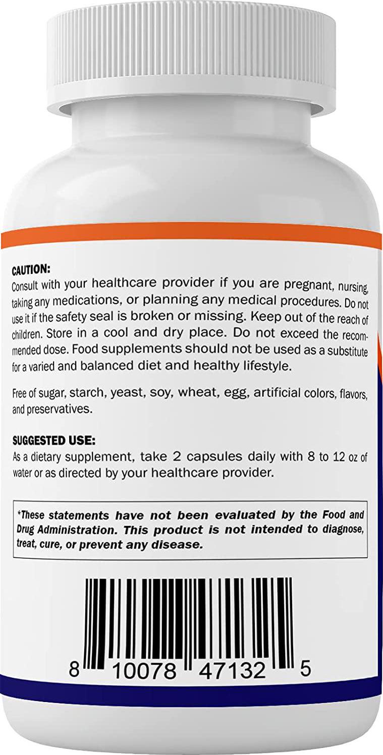Vitamatic Organic Irish Sea Moss 120 Vegetarian Capsules - Made with Organic Bladderwrack and Organic Burdock Root - Seamoss Supplement for Thyroid, Energy, Immune Support
