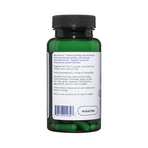 Vitanica Fibro Formula, Fibromyalgia Relief Support, Saffron Extract 60mg, 5 HTP 100mg, Pea 300mg, Dr Formulated Neuro Muscular Support Supplement, Magnesium Bisglycinate, Vegan, Non-GMO, 60 Capsules