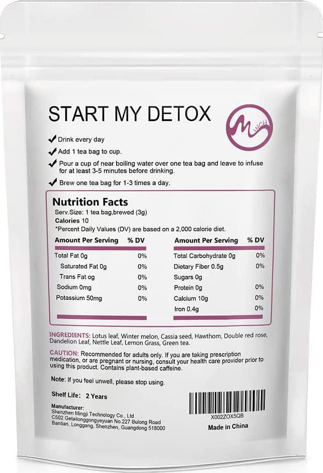 Weight Loss Tea for Body Cleanse - Detox Tea for Belly Fat, Organic Natural Herbal Tea, Skinny Diet Tea for Women and Men - 28 Days