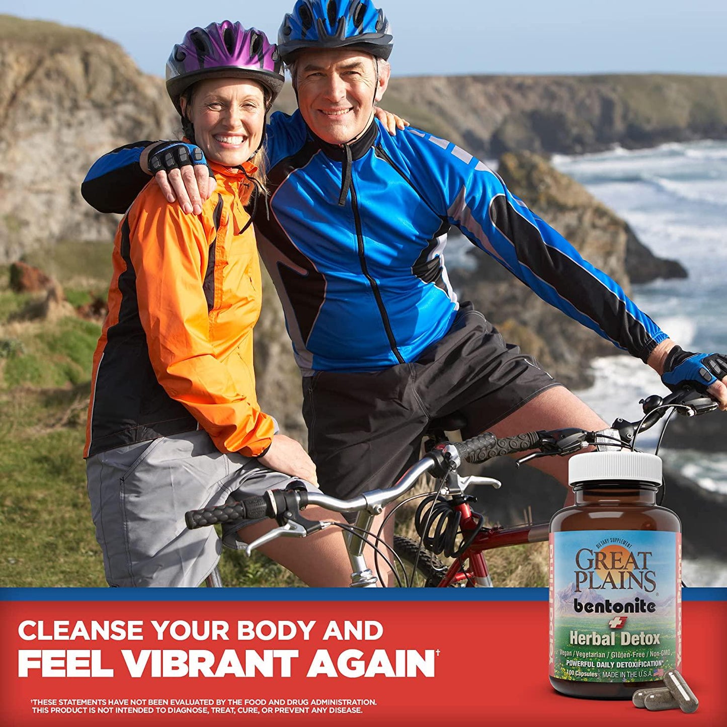 Yerba Prima Great Plains Bentonite Clay Caps Plus Herbal Detox (Pack of 2) - Food Grade - Liver and Colon Cleanse Supplement Capsules