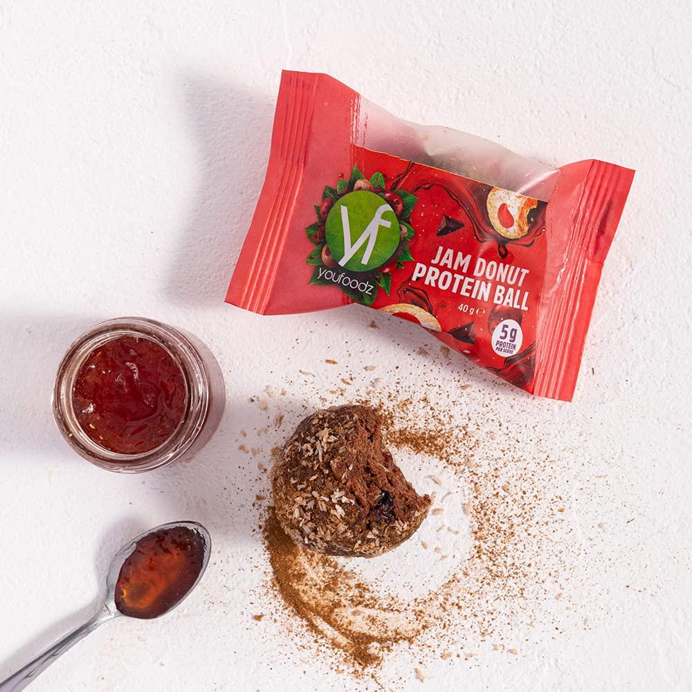 Youfoodz Jam Donut Protein Ball