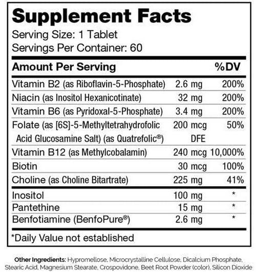 Zahler B Complex, Vitamin B Complex with All 8 Bioactive B Vitamins, Time Release Two Stage Delivery System, Certified Kosher, 60 Tablets