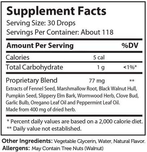 Zahler ParaGuard, Advanced Cleanse and Digestive Supplement, Intestinal Support for Humans with Wormwood, Kosher (4OZ)