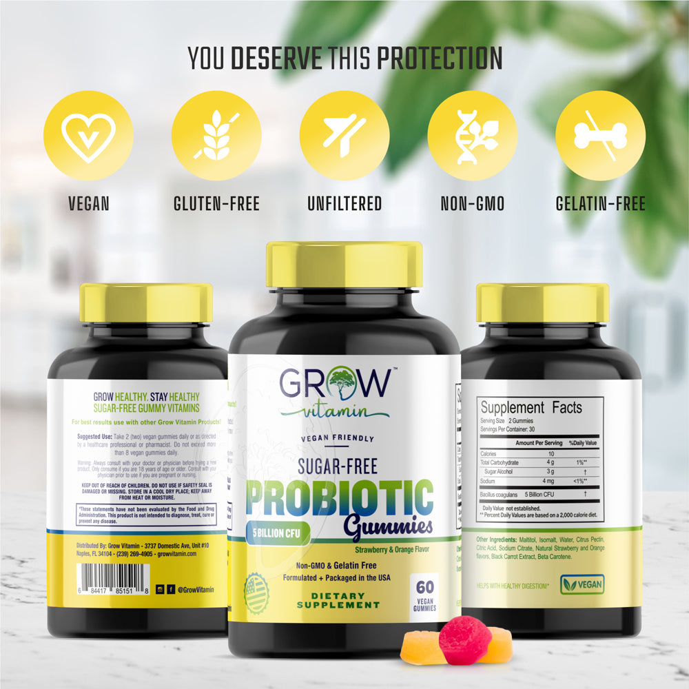 (2PACK) Digestive Advantage Daily Probiotic Gummies, Natural Fruit Flavors - 5 Billion CFU, Sugar-Free, Digestive Health & Immunity - Helps with Constipation, Bloating, Detox, Leaky Gut & Gas Relief - Nutricity.com.au