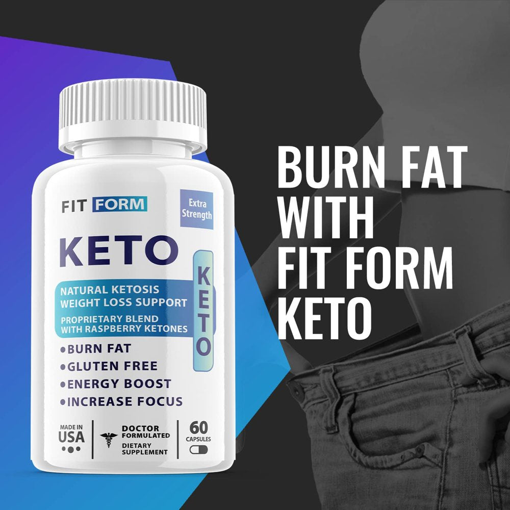 (3 Pack) Fit Form Keto - Supplement for Weight Loss - Energy & Focus Boosting Dietary Supplements for Weight Management & Metabolism - Advanced Fat Burn Raspberry Ketones Pills - 180 Capsules - Nutricity.com.au