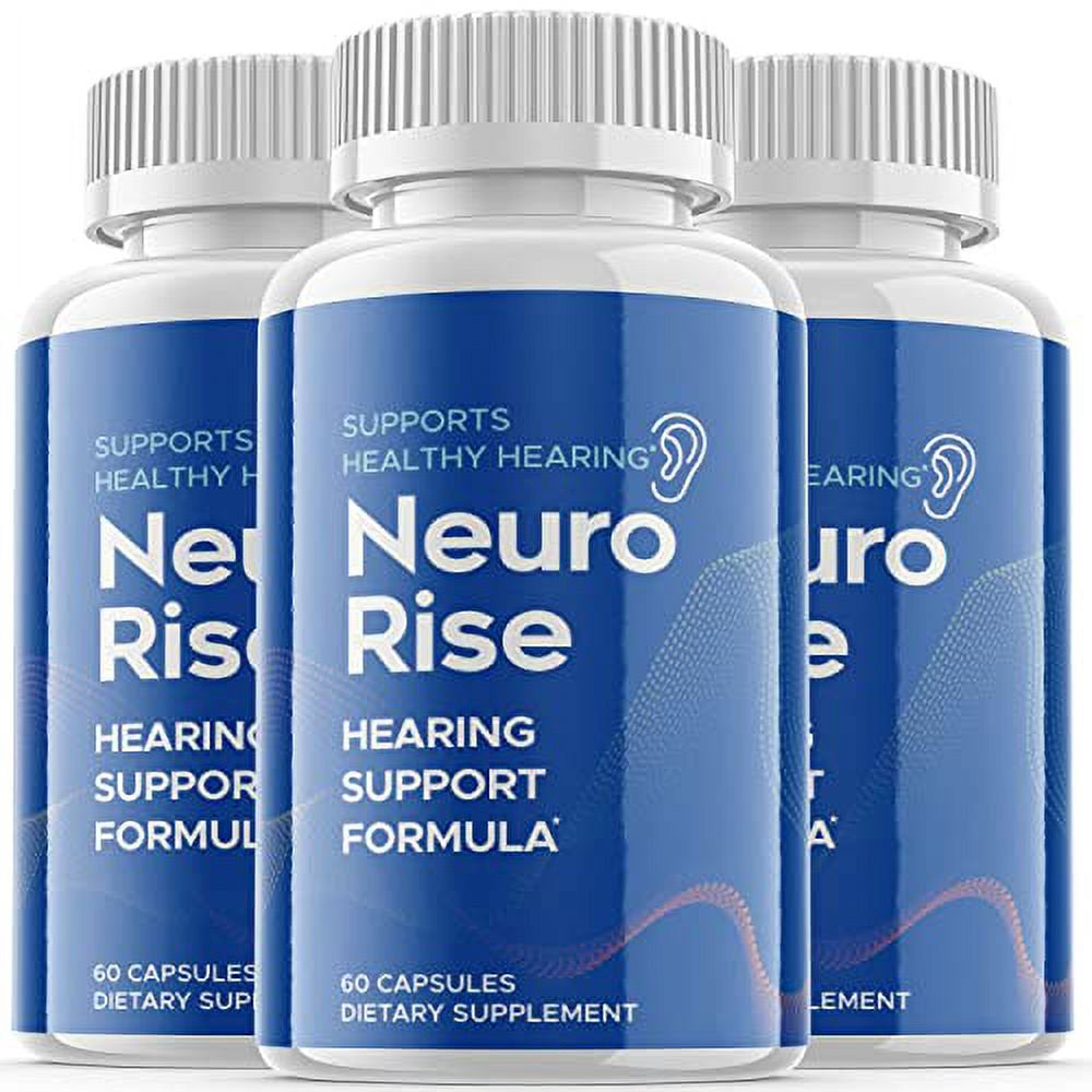 (3 Pack) Neuro Rise Hearing Support Formula Supplement - Neurorise Pills to Support Healthy Hearing (180 Capsules) - Nutricity.com.au