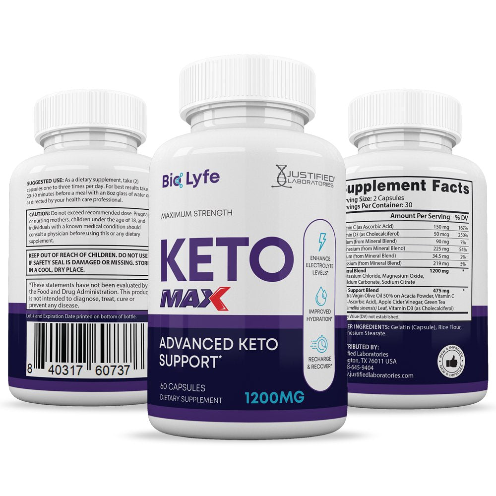 (3 Pack) Bio Lyfe ACV MAX Pills 1675 MG Stronger than Gummies Advanced Keto Support 180 Capsules - Nutricity.com.au