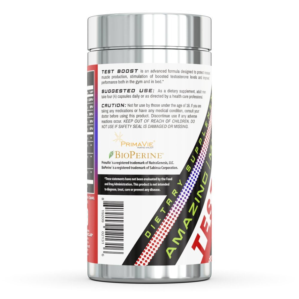 Amazing Muscle Testosterone Booster - 120 Capsules