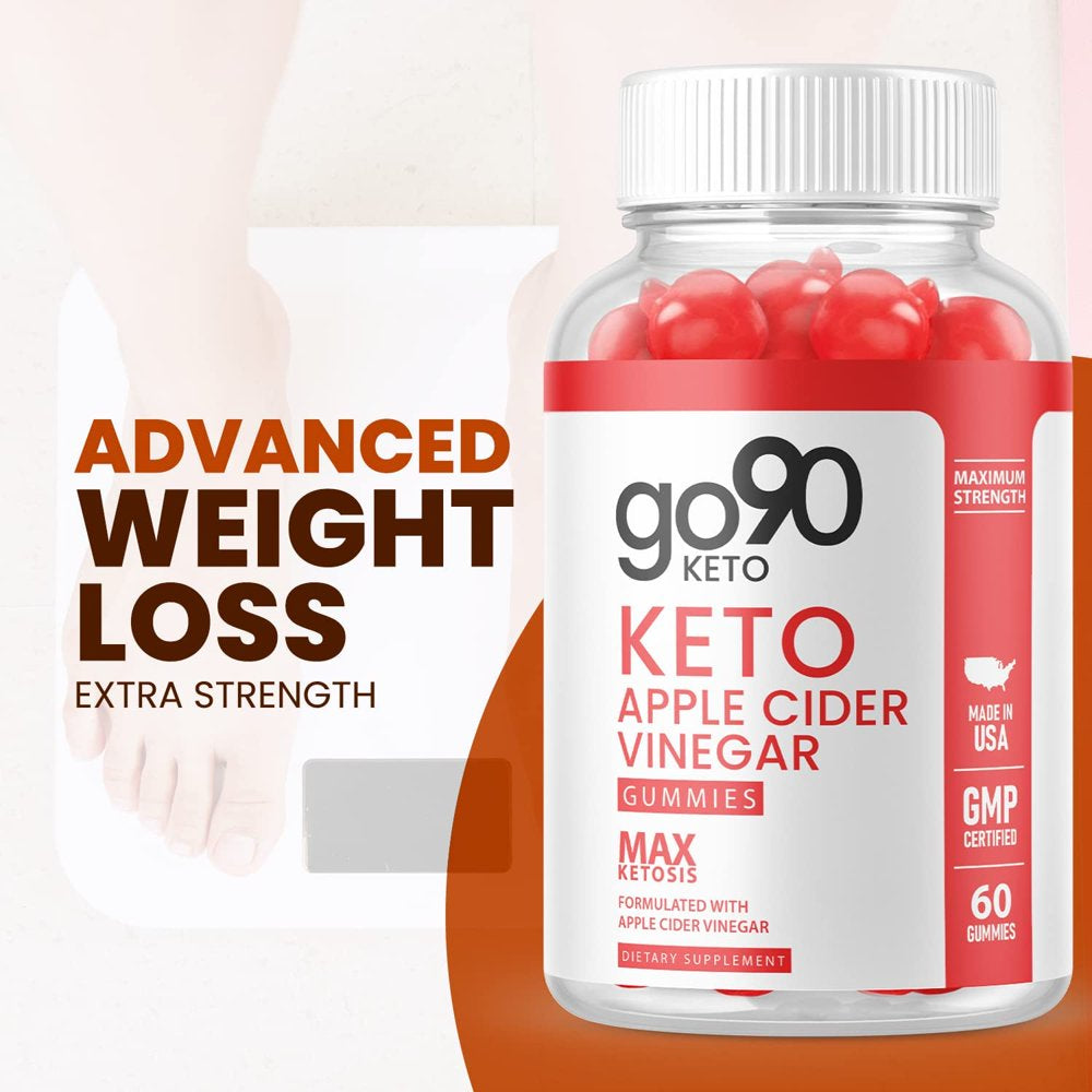 (1 Pack) Go90 Keto ACV Gummies - Supplement for Weight Loss - Energy & Focus Boosting Dietary Supplements for Weight Management & Metabolism - Fat Burn - 60 Gummies - Nutricity.com.au