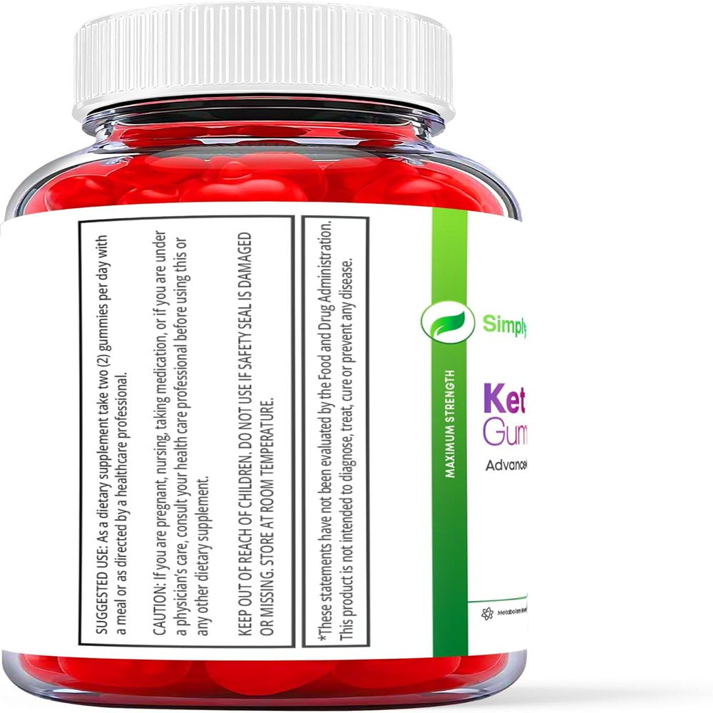 (1 Pack) Simply Lean Keto ACV Gummies - Apple Cider Vinegar Supplement for Weight Loss - Energy & Focus Boosting Dietary Supplements for Weight Management & Metabolism - Fat Burn - 60 Gummies - Nutricity.com.au