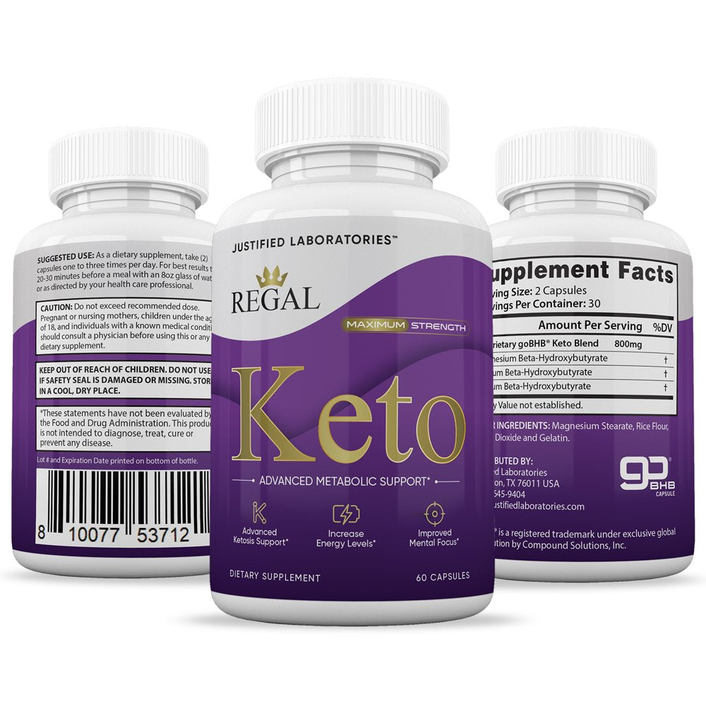(3 Pack) Regal Keto Pills 800MG Includes Apple Cider Vinegar Gobhb 180 Capsules - Nutricity.com.au
