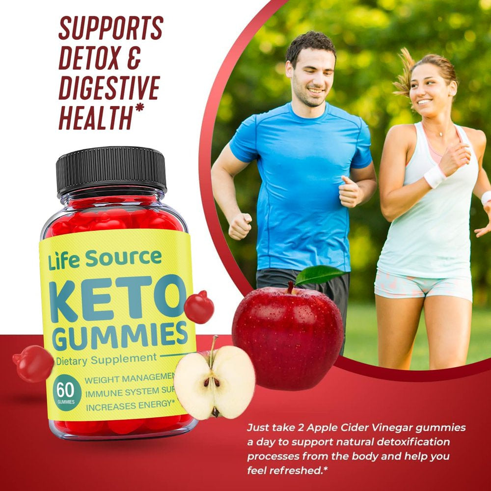 (3 Pack) Life Source Keto ACV Gummies - Supplement for Weight Loss - Energy & Focus Boosting Dietary Supplements for Weight Management & Metabolism - Fat Burn - 180 Gummies - Nutricity.com.au