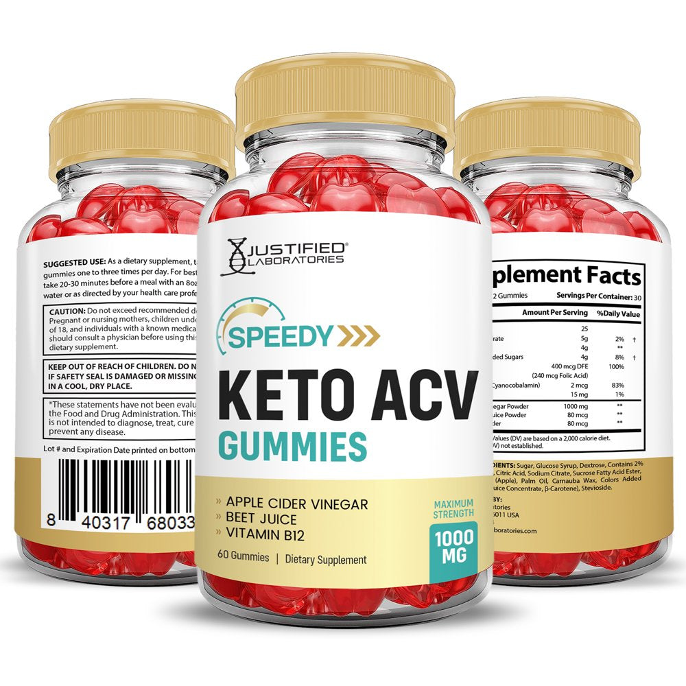 (2 Pack) Speedy Keto ACV Gummies 1000MG Dietary Supplement 120 Gummys - Nutricity.com.au