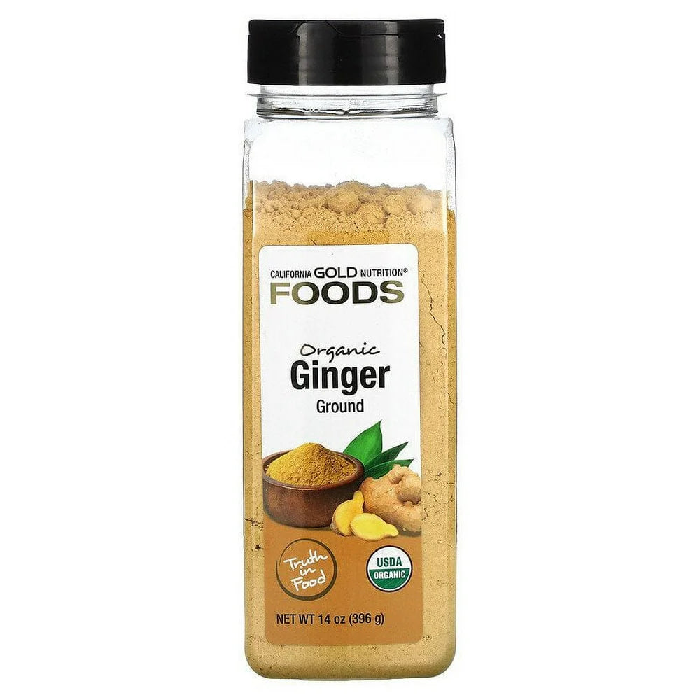California Gold Nutrition, FOODS - Organic Ginger, Ground, 14 Oz Pack of 2