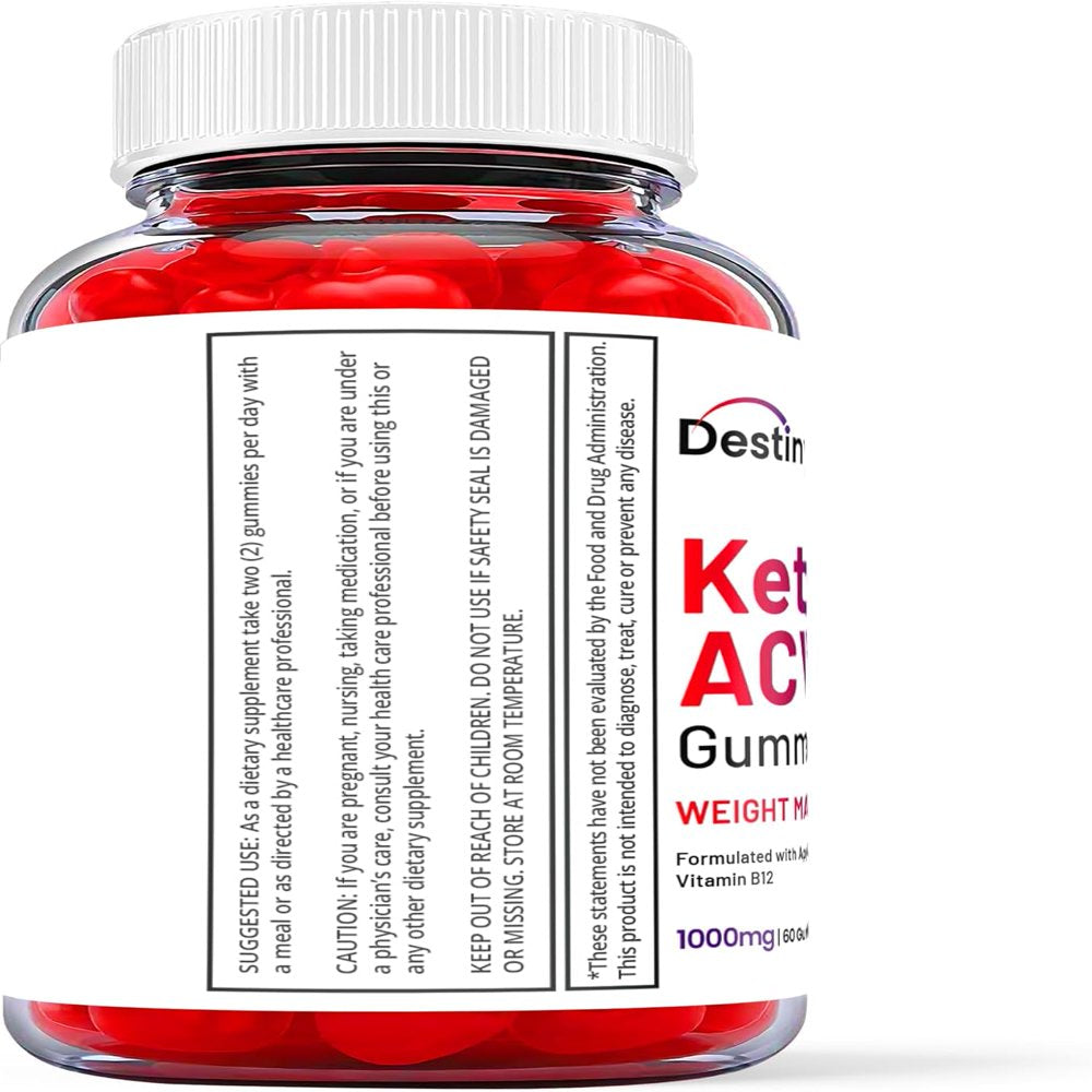 (2 Pack) Destiny Keto ACV Gummies - Apple Cider Vinegar Supplement for Weight Loss - Energy & Focus Boosting Dietary Supplements for Weight Management & Metabolism - Fat Burn - 120 Gummies - Nutricity.com.au