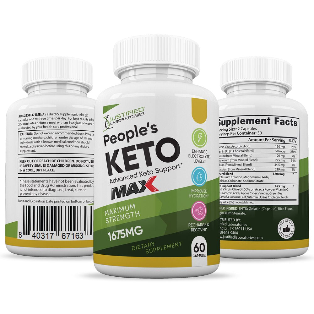 (10 Pack) Peoples Keto ACV MAX Pills 1675Mg Alternative to Gummies Dietary Supplement 600 Capsules - Nutricity.com.au