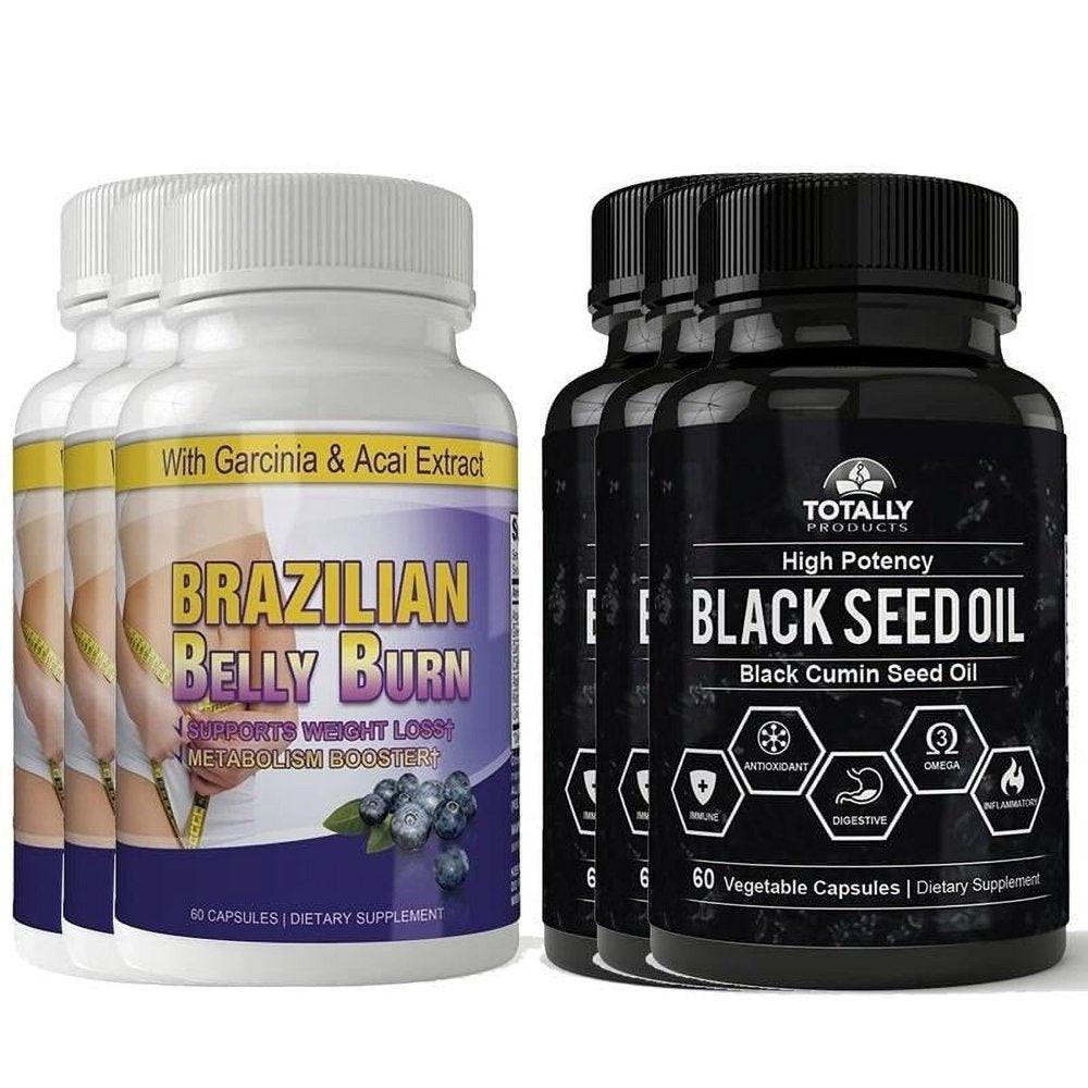 Brazilian Belly Burn and Black Seed Oil Combo Pack