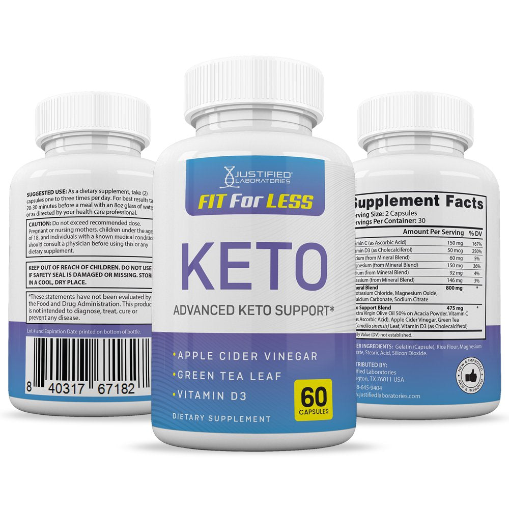 (3 Pack) Fit for Less Keto ACV Pills 1275Mg Alternative to Gummies Dietary Supplement 180 Capsules - Nutricity.com.au