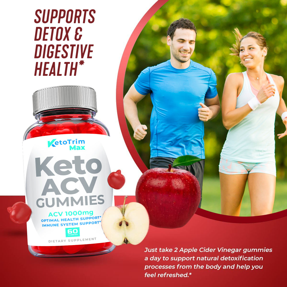 (1 Pack) Keto Trim Max Keto ACV Gummies - Supplement for Weight Loss - Energy & Focus Boosting Dietary Supplements for Weight Management & Metabolism - Fat Burn - 60 Gummies - Nutricity.com.au