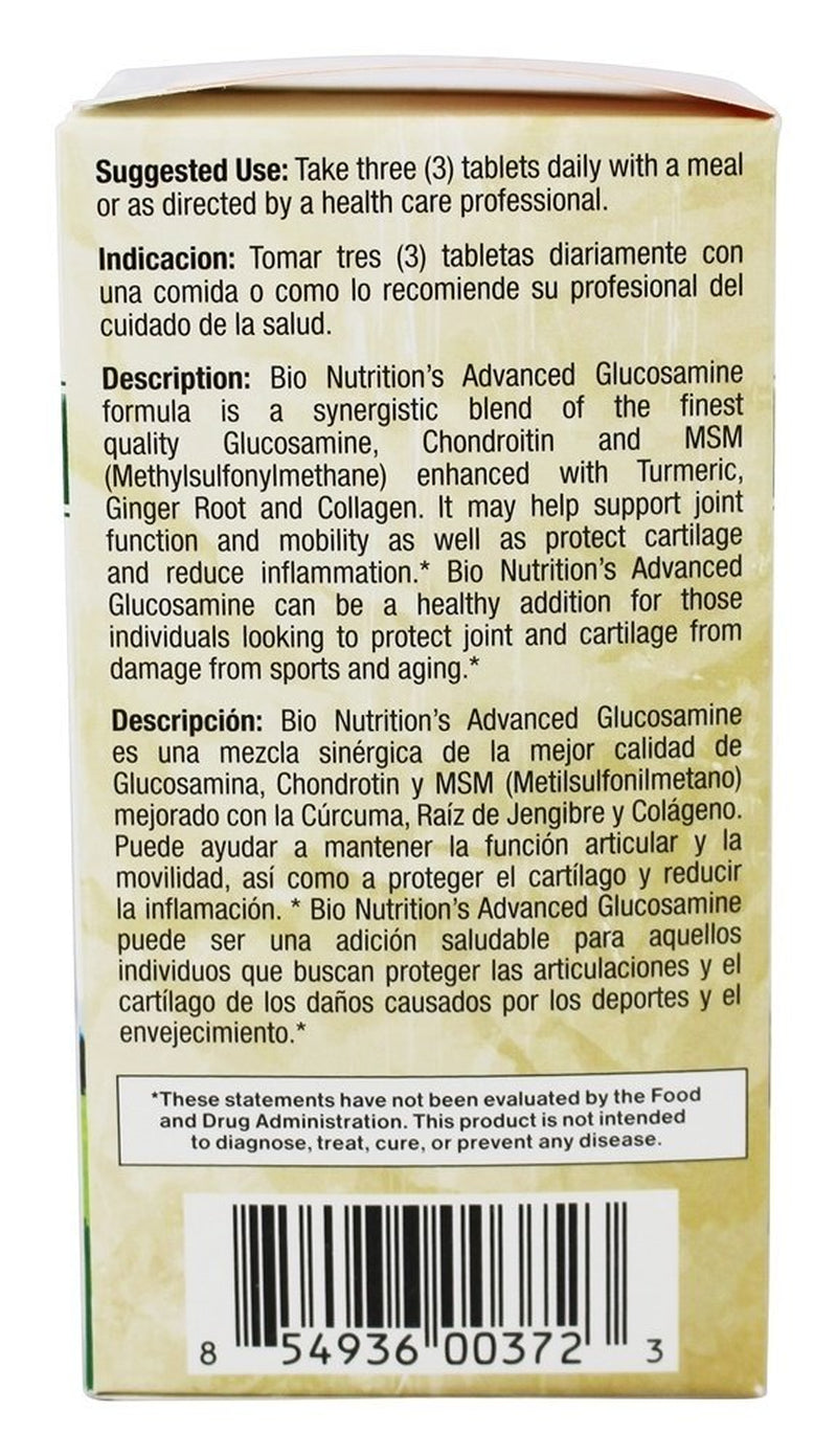 Bio Nutrition Inc Advanced Glucosamine - 90 Tablets