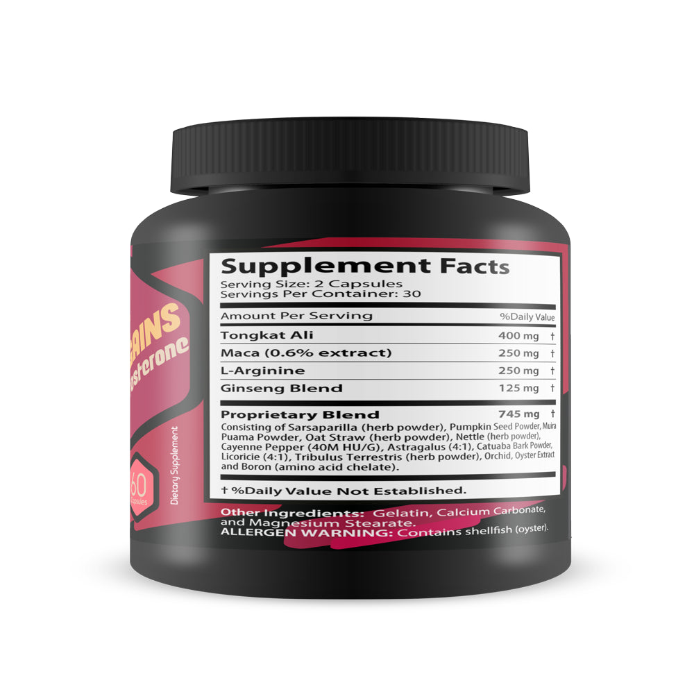 Brute Gains XT - Testosterone Support - Release Your Male Energy and Drive - Boost Natural Testosterone - Boost Youthful Energy - Boost Purpose and Excitement - Feel Your Best!