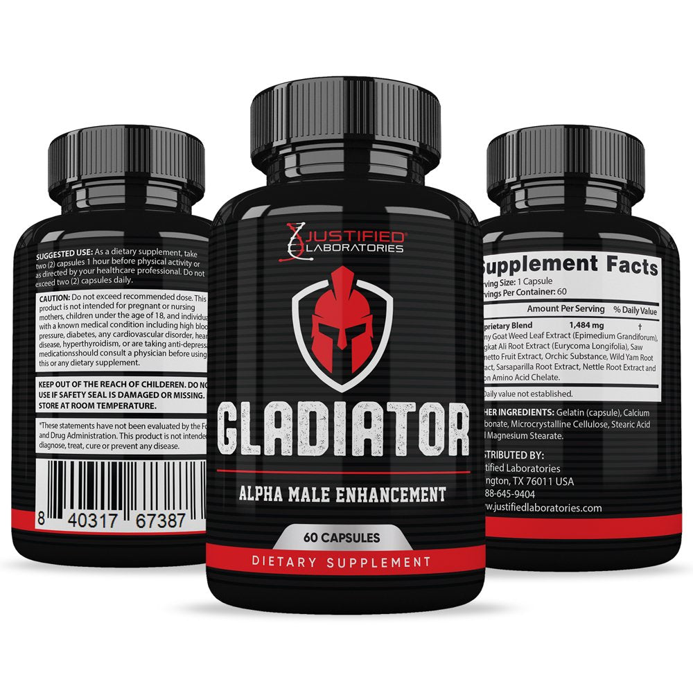 (10 Pack) Gladiator Alpha Advanced Men'S Health Formula 1484Mg 600 Capsules - Nutricity.com.au
