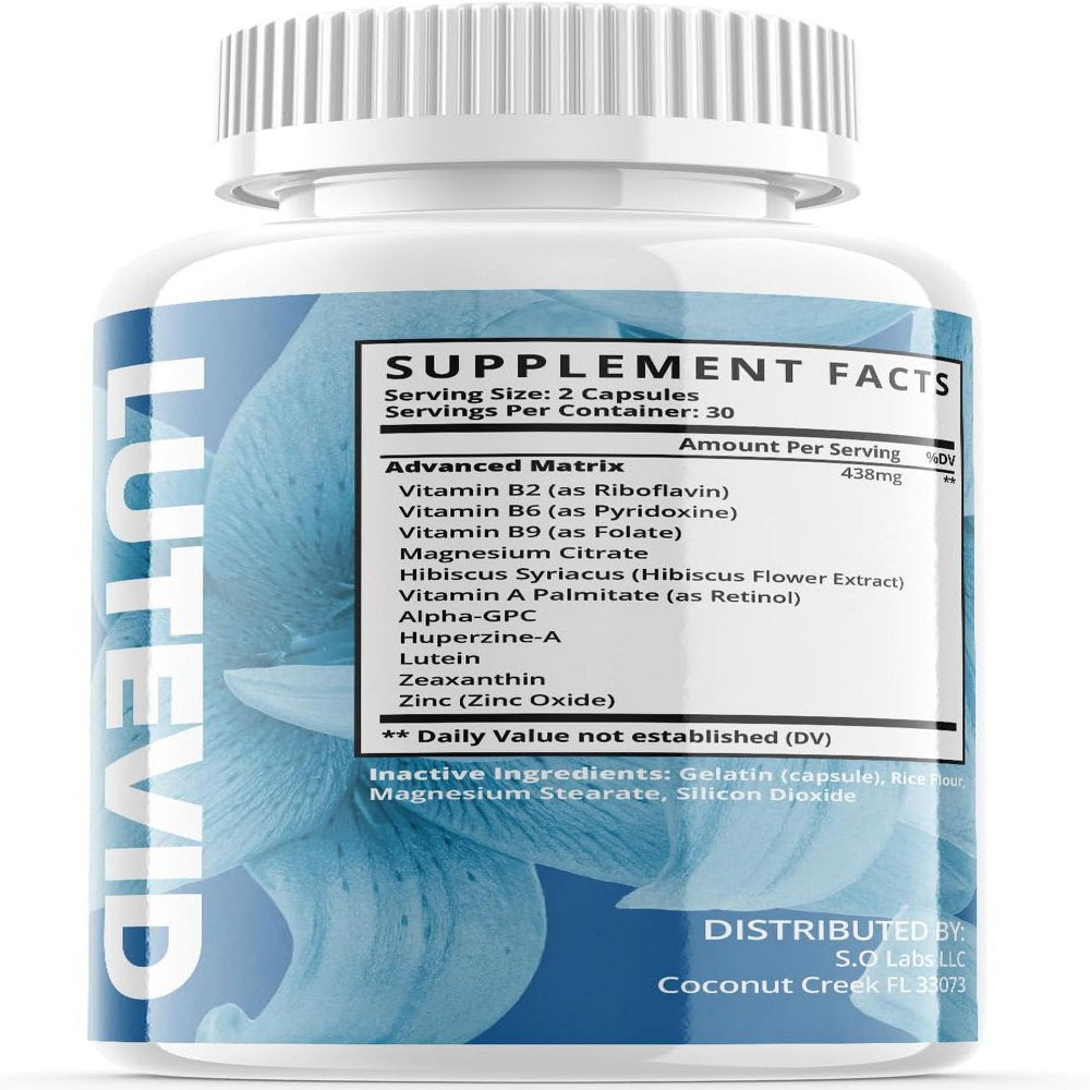 (1 Pack) Lutevid - Revolutionary Advanced Vision Matrix Formula - Supports Healthy Vision - Dietary Supplement for Eyes Sight - 60 Capsules - Nutricity.com.au