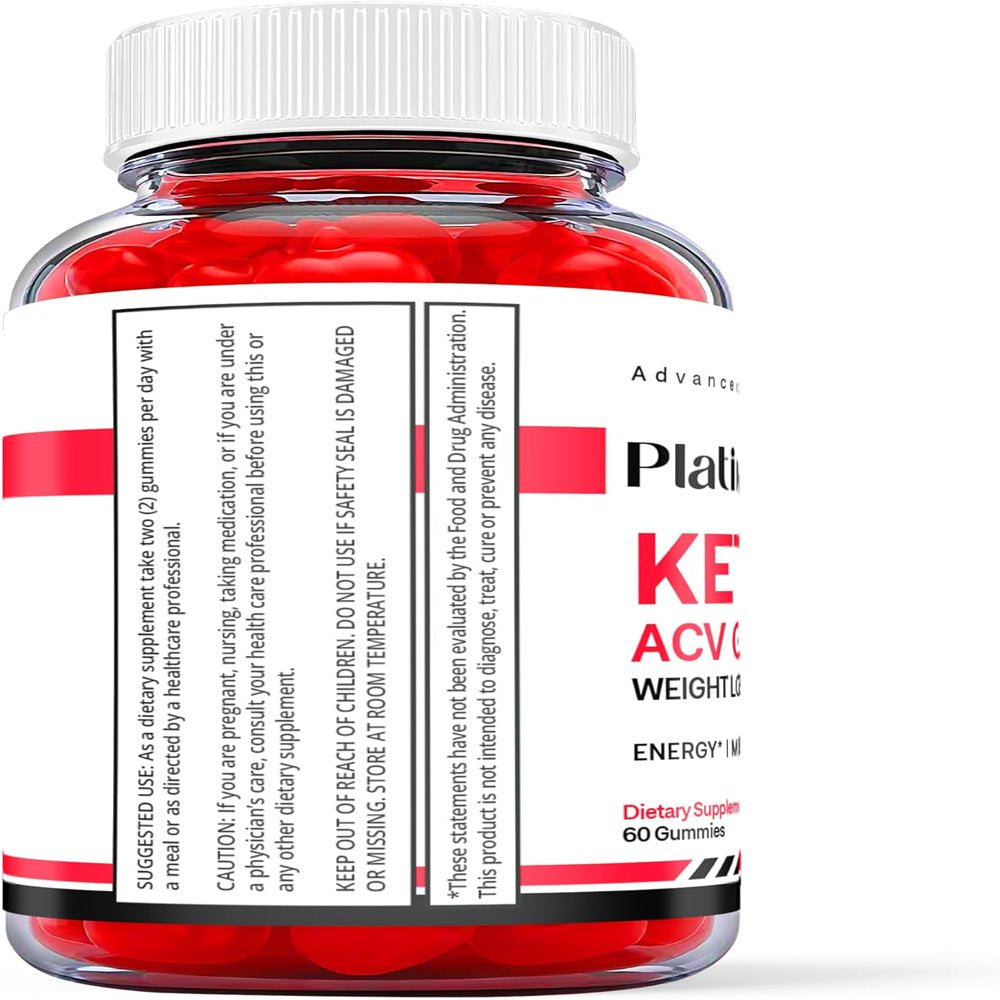 (2 Pack) Platinum Keto ACV Gummies - Apple Cider Vinegar Supplement for Weight Loss - Energy & Focus Boosting Dietary Supplements for Weight Management & Metabolism - Fat Burn - 120 Gummies - Nutricity.com.au