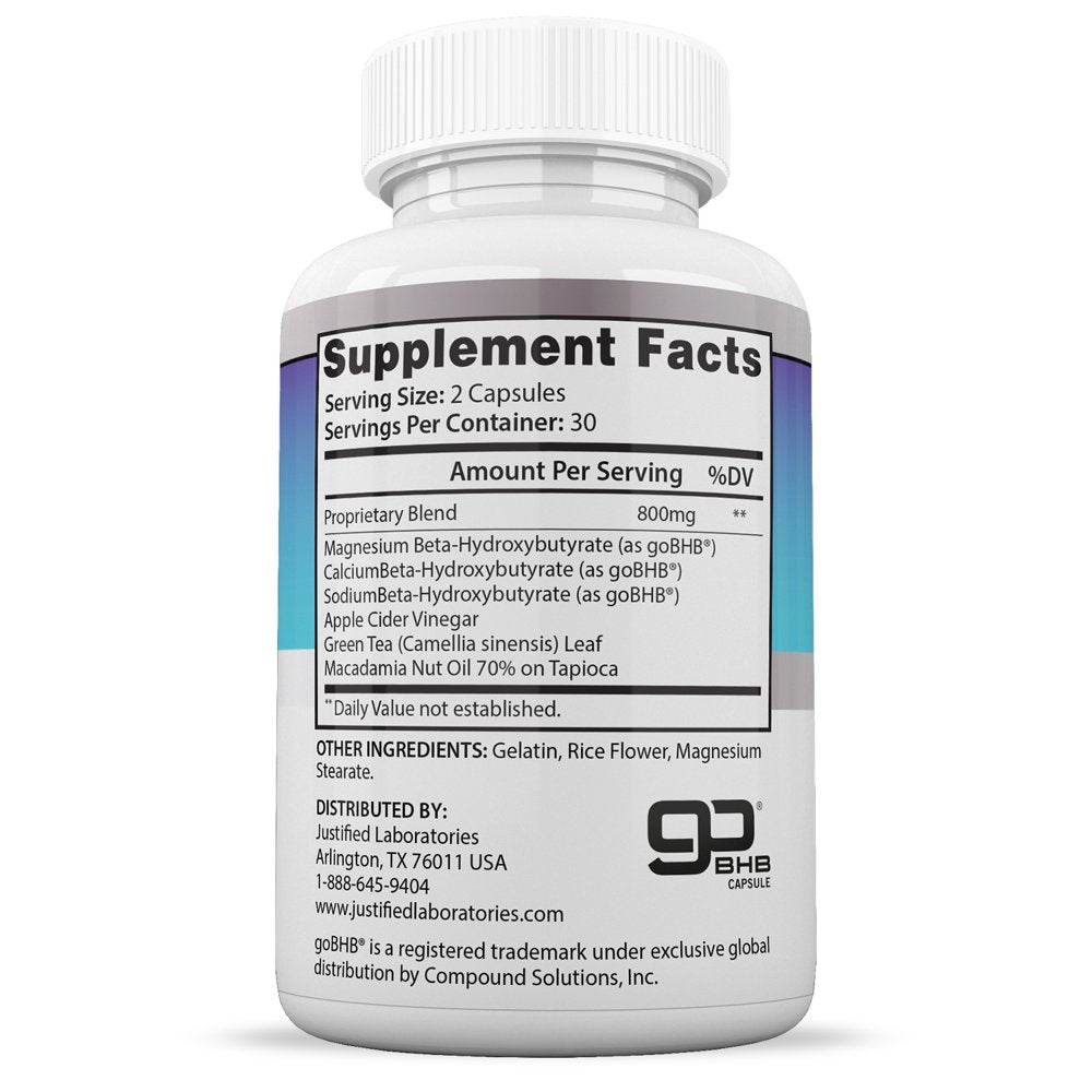 (2 Pack) Justified Laboratories Ketogenix Keto Supplement Includes Gobhb 120 Capsules - Nutricity.com.au